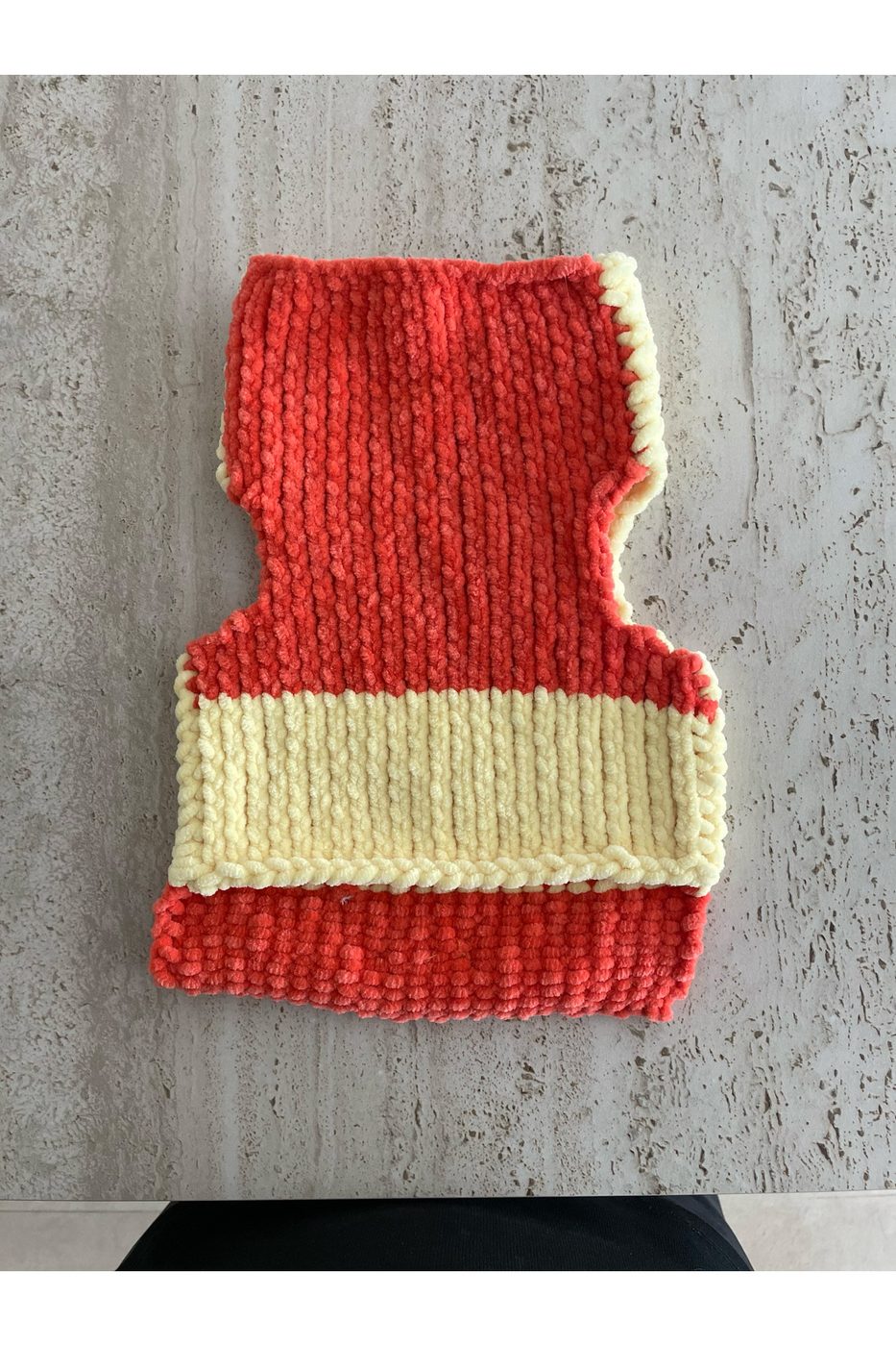 Pootchi Krem Kırmızı Blok Kazak - görsel 2