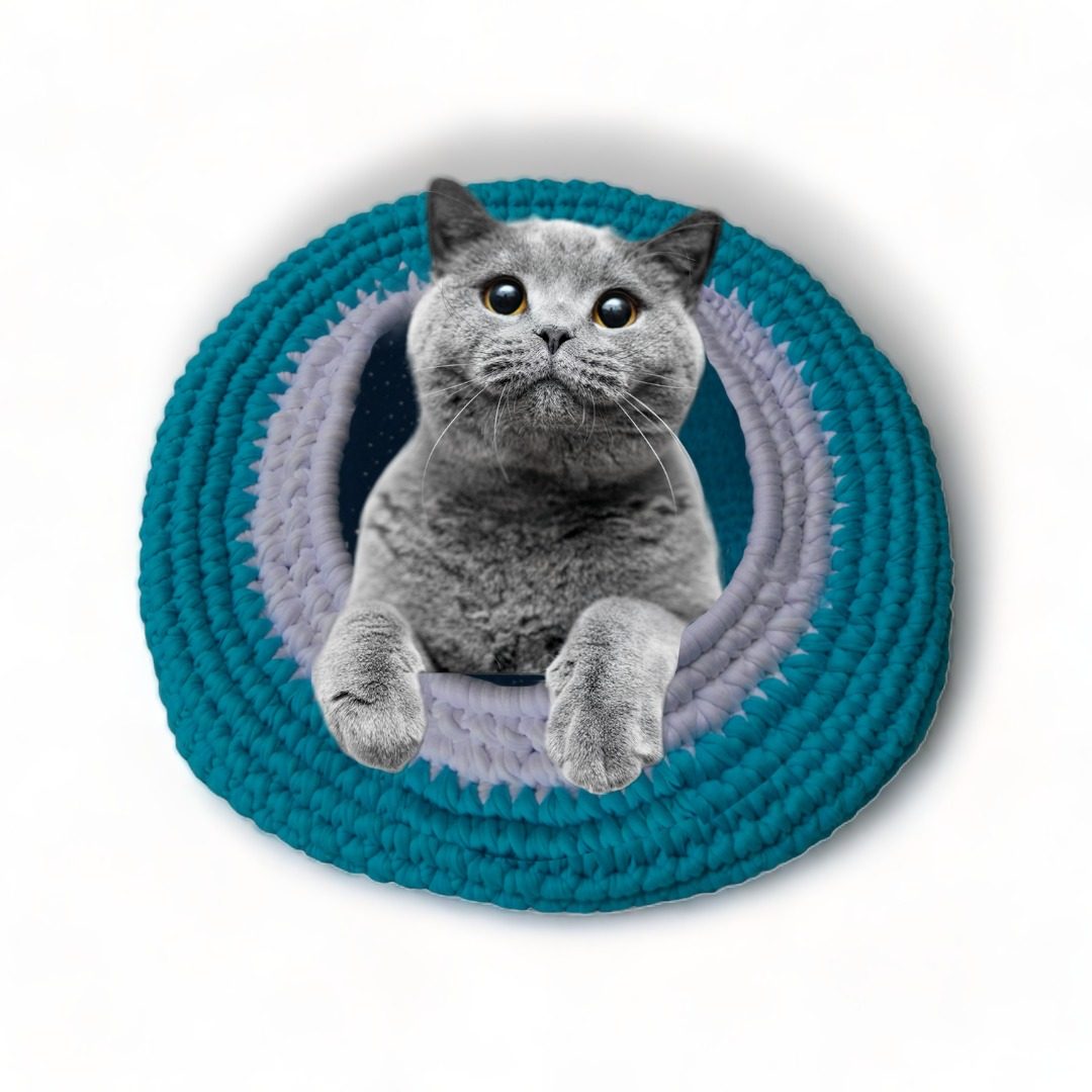 Pootchi Turkuaz Kedi Yuvası - görsel 1